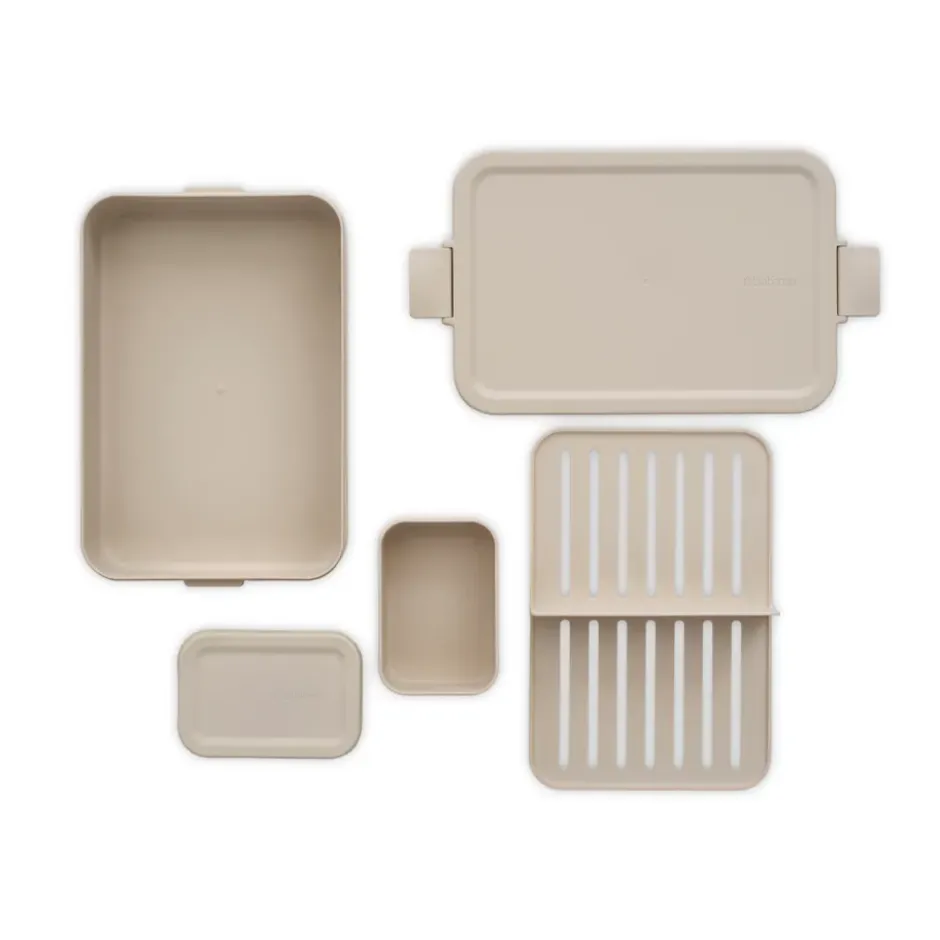 Make & Take bento matlåda stor 2 L, Soft Beige