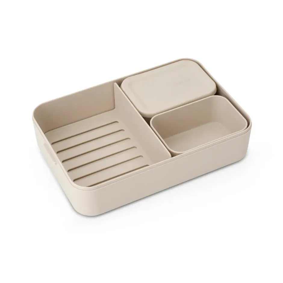 Make & Take bento matlåda stor 2 L, Soft Beige