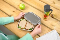 Make & Take matlåda stål medium, Matt rostfritt stål