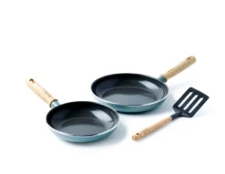 Mayflower Pro stekpanneset + stekspade, Grönblå