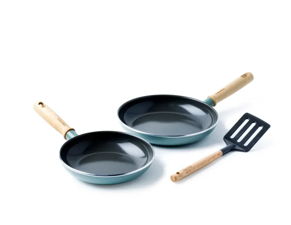 Mayflower Pro stekpanneset + stekspade, Grönblå
