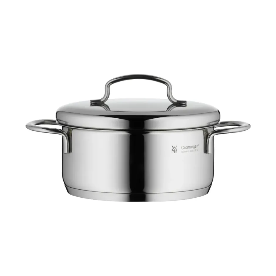 Mini låg gryta med lock 14 cm, Rostfritt stål
