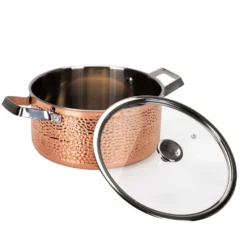 Mjölner hamrad koppargryta med lock, Miranda, 4 L