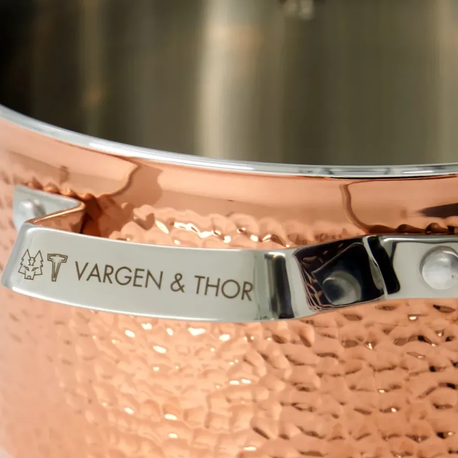 Mjölner hamrad koppargryta med lock, Miranda, 4 L