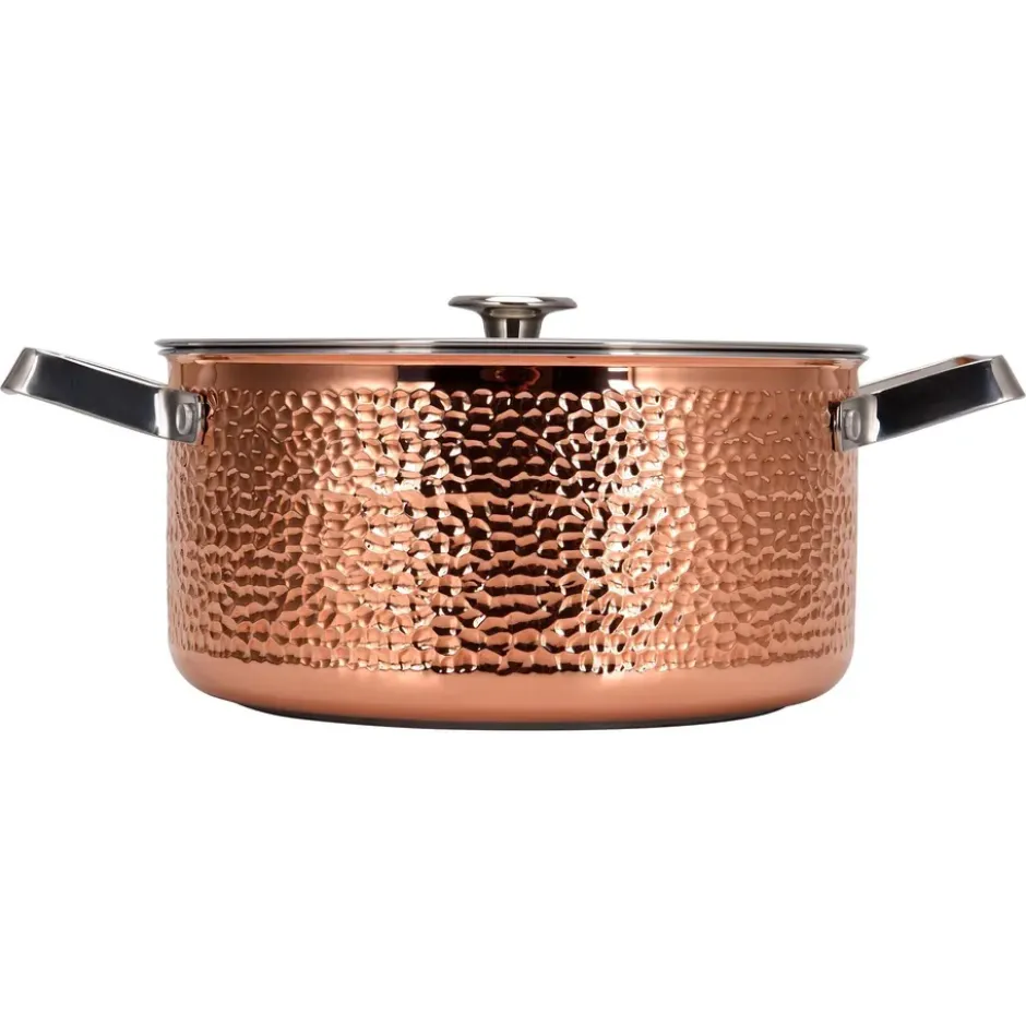 Mjölner hamrad koppargryta med lock, Miranda, 4 L