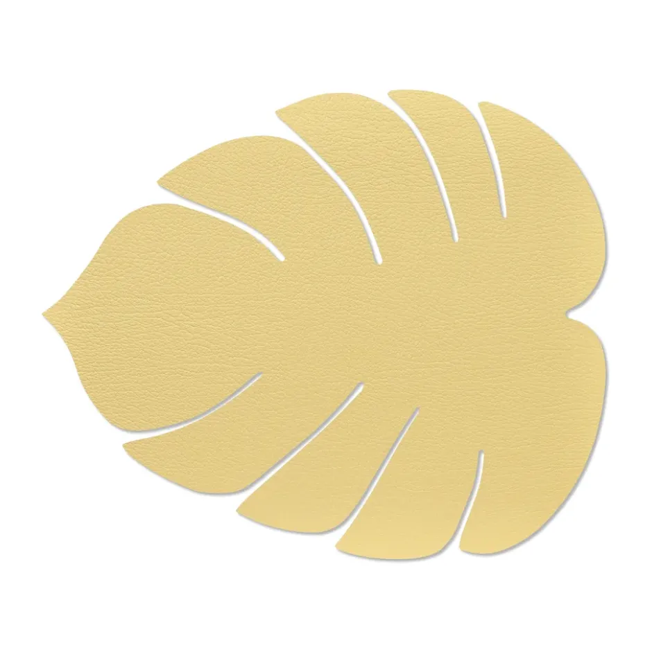 Monstera Leaf Hippo bordstablett L, Guld