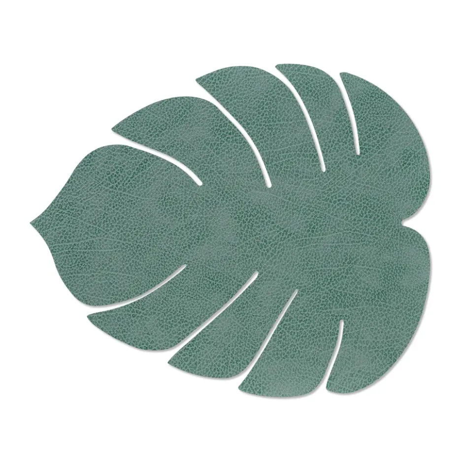 Monstera Leaf Hippo bordstablett L, Pastellgrön