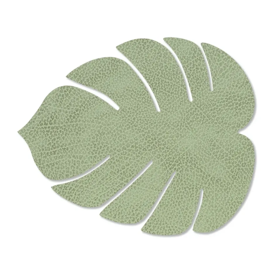 Monstera Leaf Hippo bordstablett S, Olivgrön