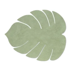 Monstera Leaf Hippo bordstablett L, Olivgrön