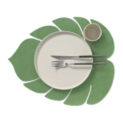 Monstera Leaf Hippo bordstablett L, Forest green
