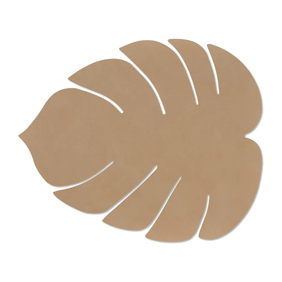 Monstera Leaf Nupo bordstablett L, Nougat