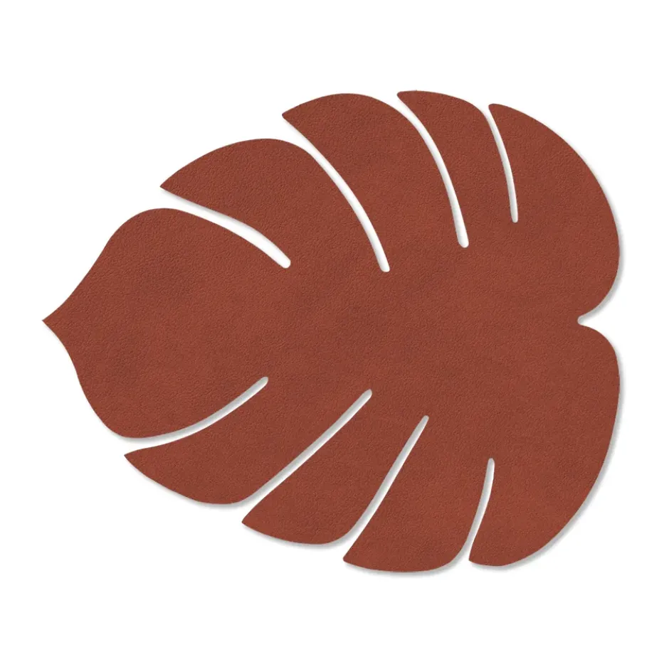 Monstera Leaf Nupo bordstablett S, Sienna
