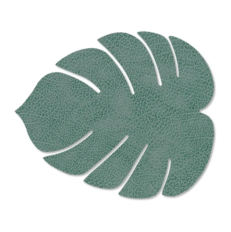 Monstera Leaf Nupo bordstablett S, Pastellgrön