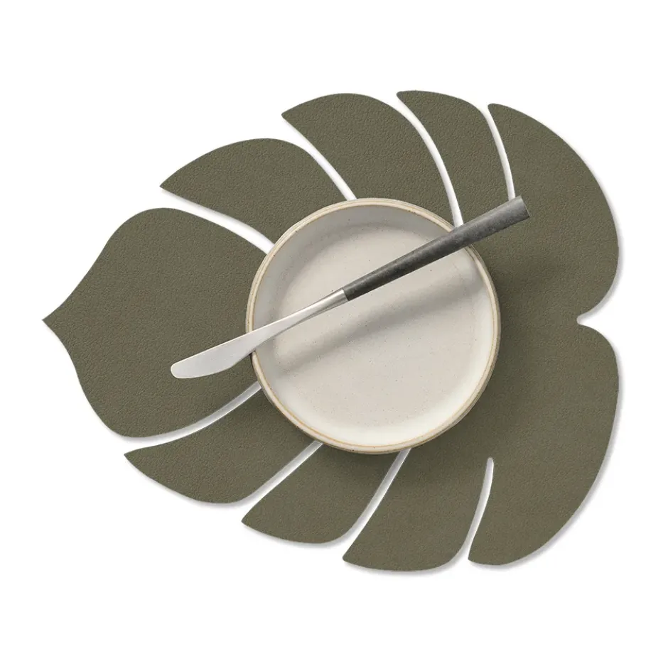 Monstera Leaf Nupo bordstablett S, Army green