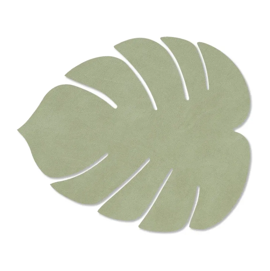 Monstera Leaf Nupo bordstablett S, Olivgrön