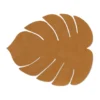 Monstera Leaf Nupo bordstablett L, Burned curry