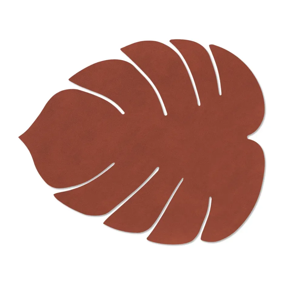 Monstera Leaf Nupo bordstablett L, Sienna