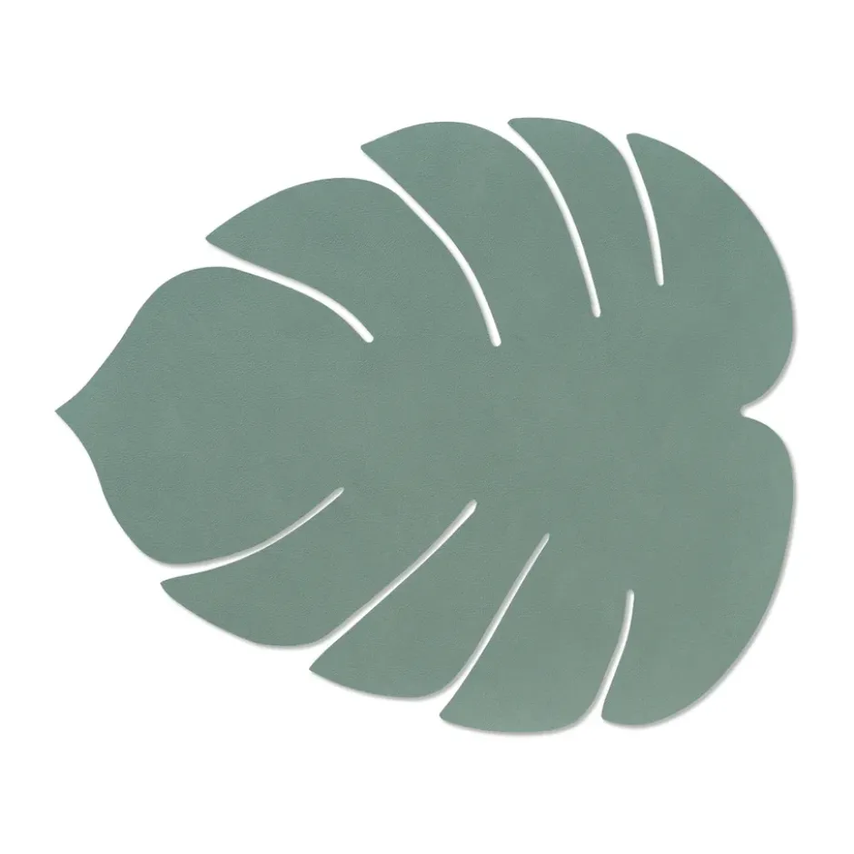 Monstera Leaf Nupo bordstablett L, Pastellgrön