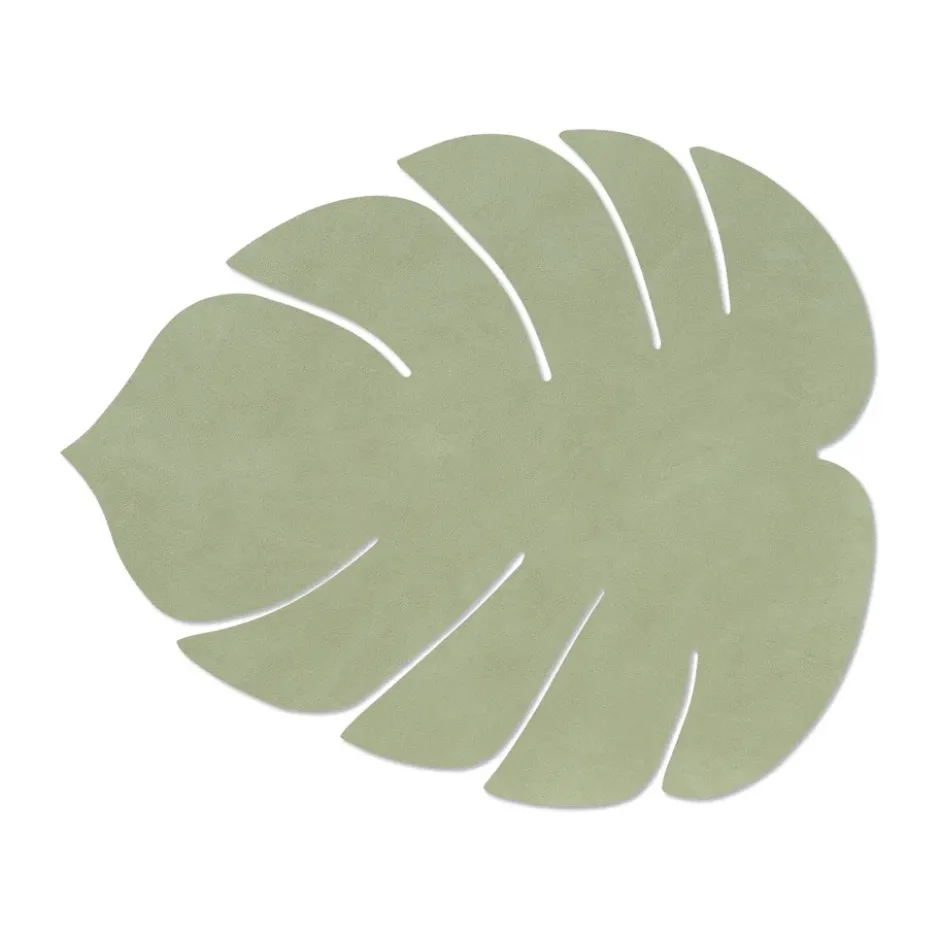 Monstera Leaf Nupo bordstablett L, Olivgrön