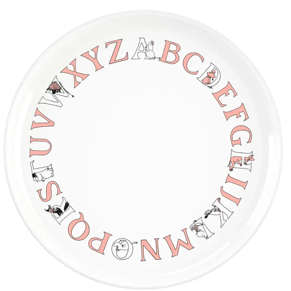 Mumin ABC tallrik Ø20 cm, Salmon
