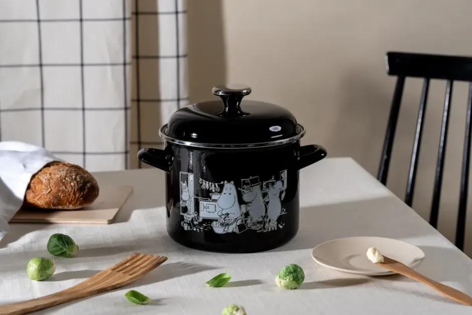 Mumin emaljgryta högt lock 3,5 L, Köket