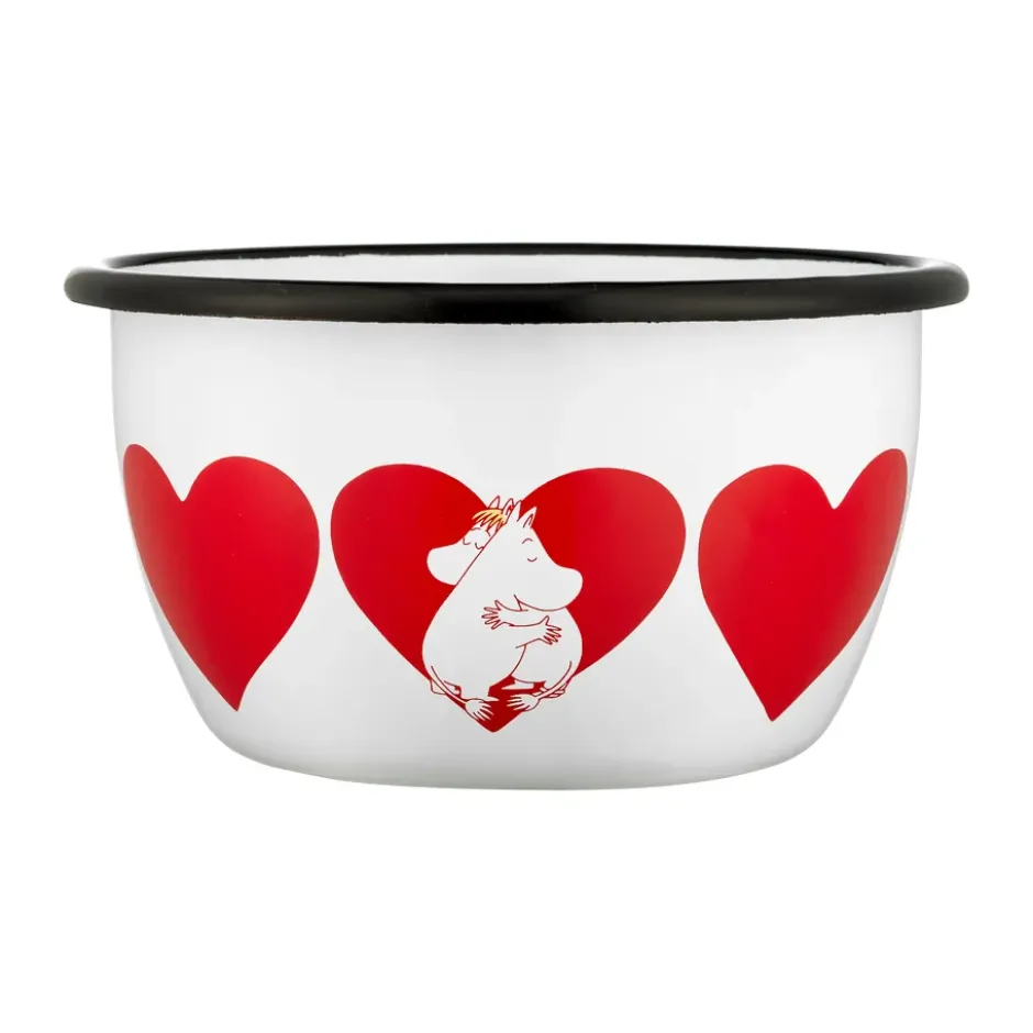 Mumin emaljskål 60 cl, Heart