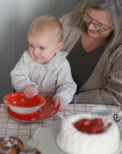 Mumin Lilla My sugkoppstallrik Ø15,5 cm, Röd