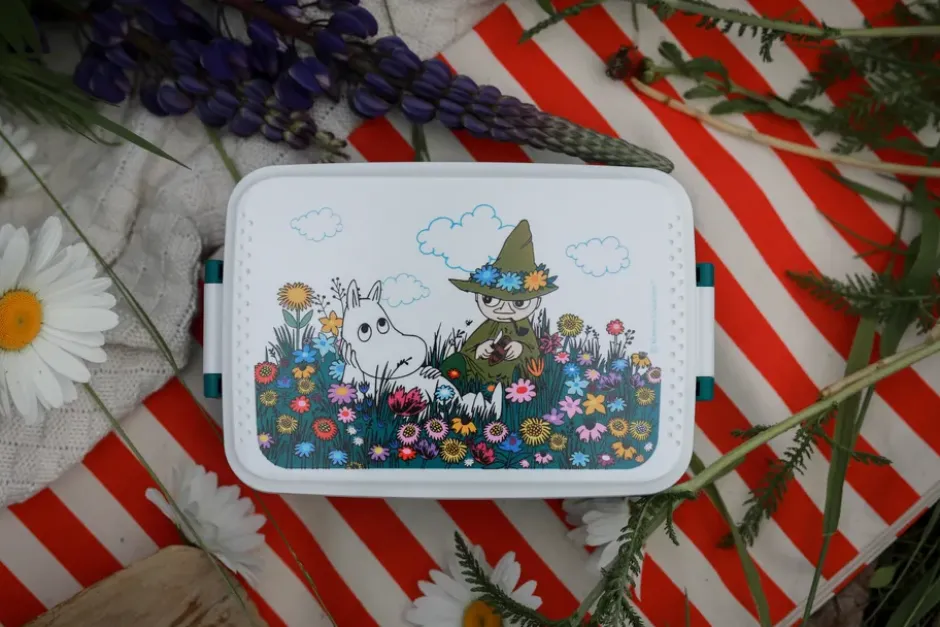 Mumin Äng lunchlåda 12x18,5 cm, Grön