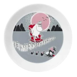 Mumin på äventyr Flytten tallrik, grå