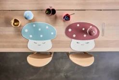 Mushroom bordstablett, Offwhite-red
