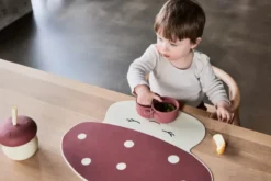 Mushroom bordstablett, Offwhite-red