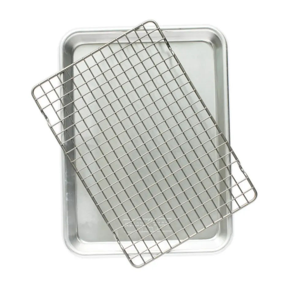 Naturals quarter sheet ugnsplåt med galler, Silver