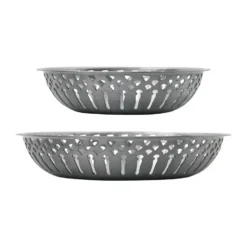 Nicolas Vahé brödkorg 2 delar, Antik silverfinish