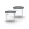 Ninja CREAMi behållare med lock 2-pack 470 ml NC300-serien (NC300/NC301/NC302), Klar-grå