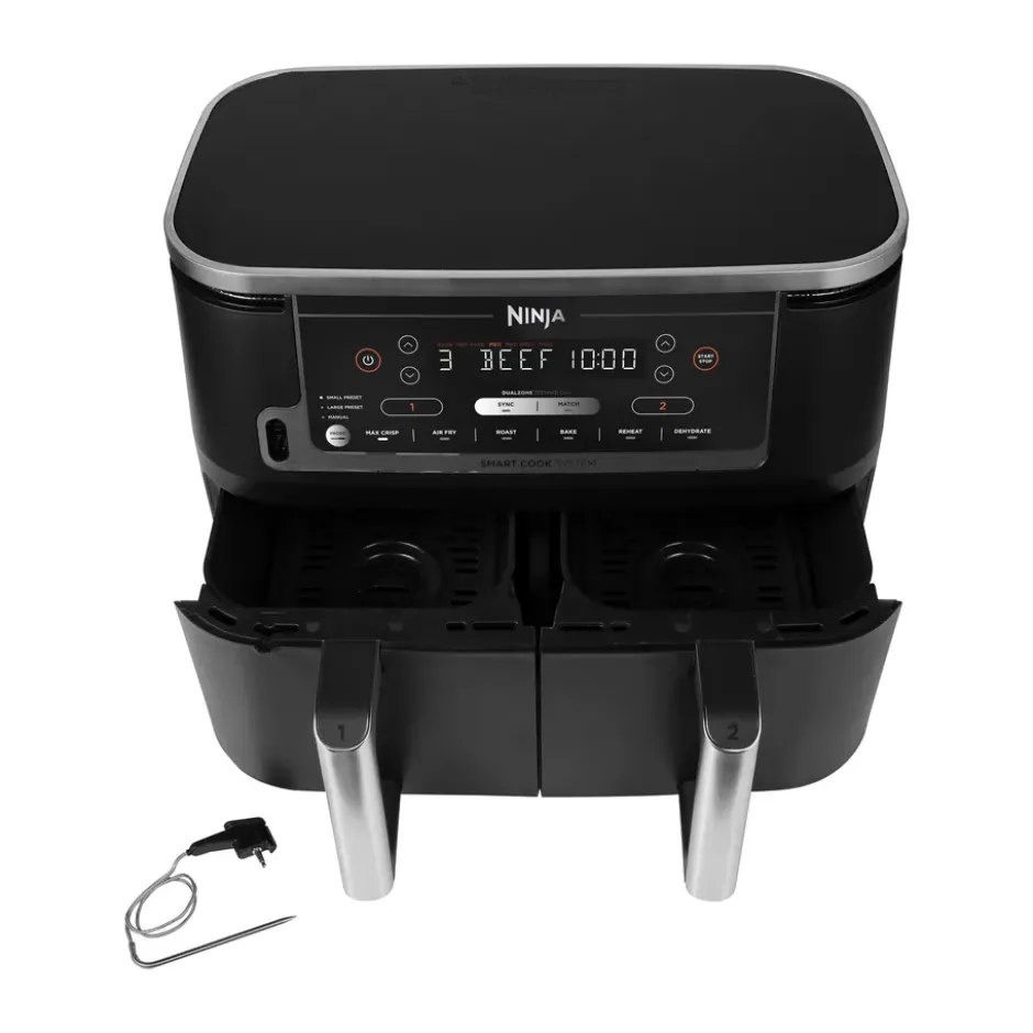 Ninja Foodi Max AF451 Airfryer Dual Zone m termometer 9,5 L, Svart