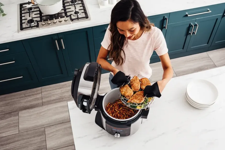 Ninja Foodi OL750 14-i-1 ONE-Lid multikokare 7,5 L, Rostfritt stål