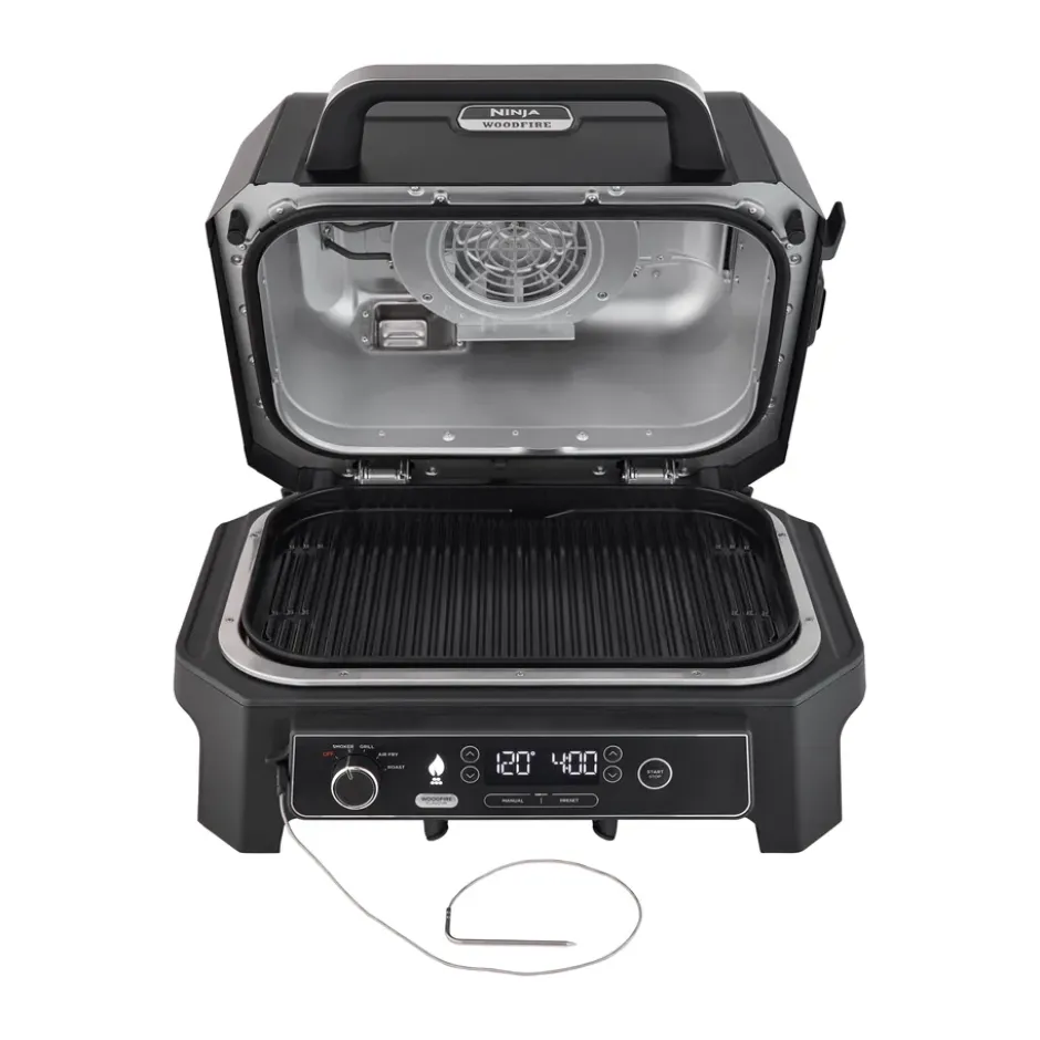 Ninja Woodfire elektrisk grill OG850EU smart cook system, Svart
