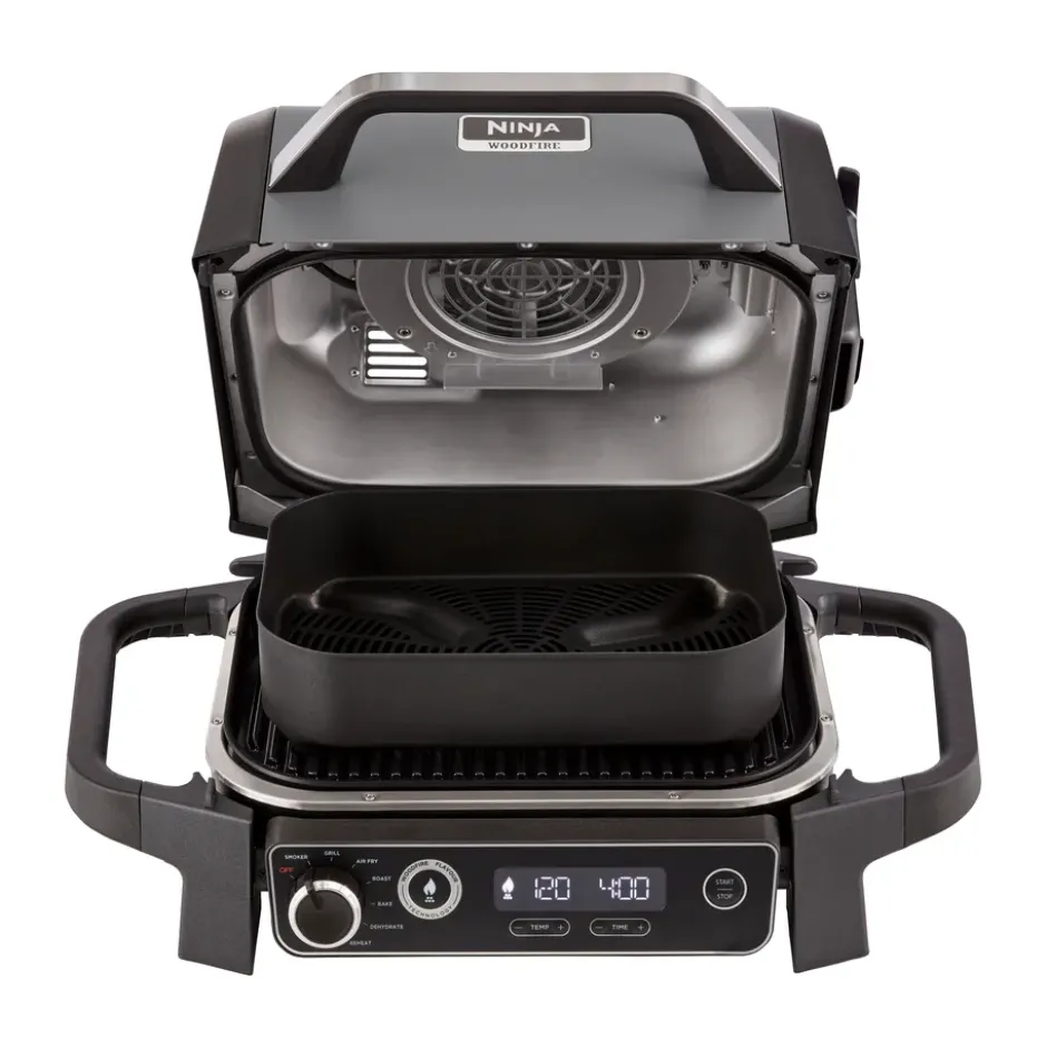 Ninja Woodfire OG701 7-i-1 elgrill 46x46 cm, Svart
