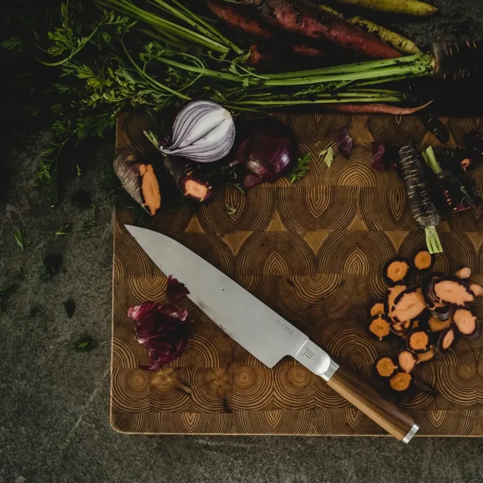 Norden kockkniv + grönsakskniv knivset 2 delar, Rostfritt stål-björk