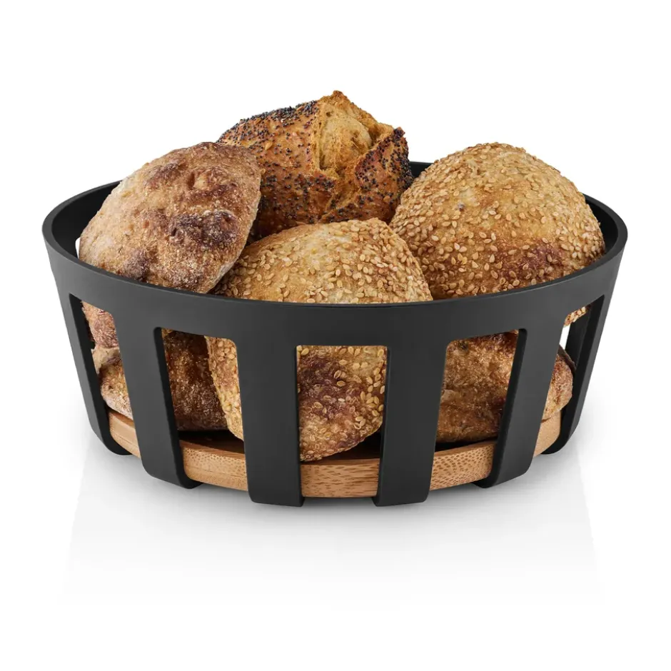 Nordic kitchen brödkorg, Black, large, Ø24,5 cm