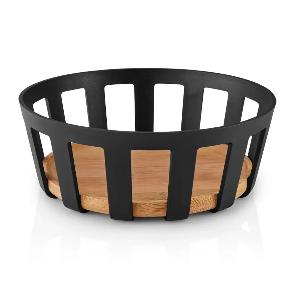 Nordic kitchen brödkorg, Black, large, Ø24,5 cm
