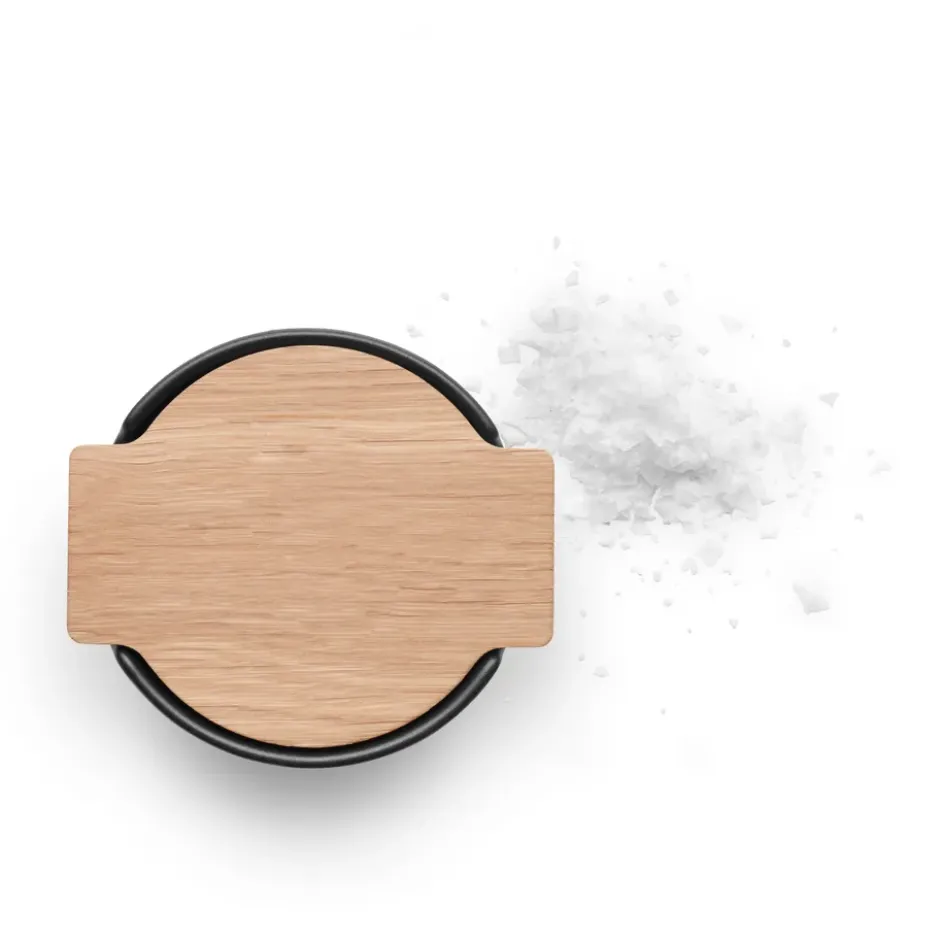 Nordic Kitchen saltkar med lock, Svart