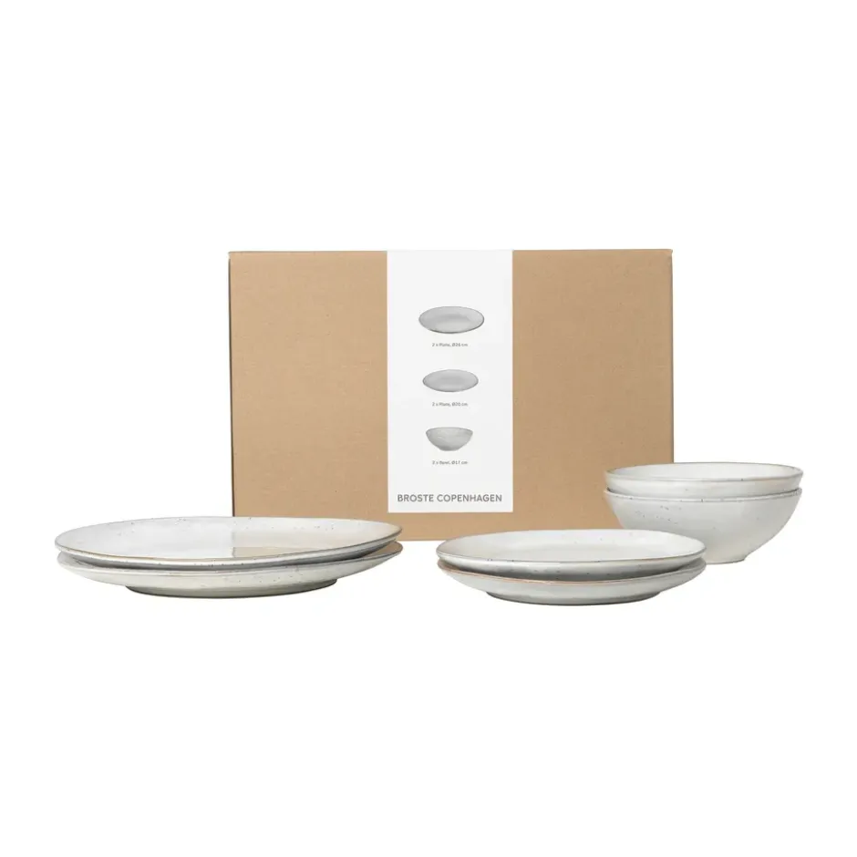 Nordic Sand dinnerset för två, 6 delar