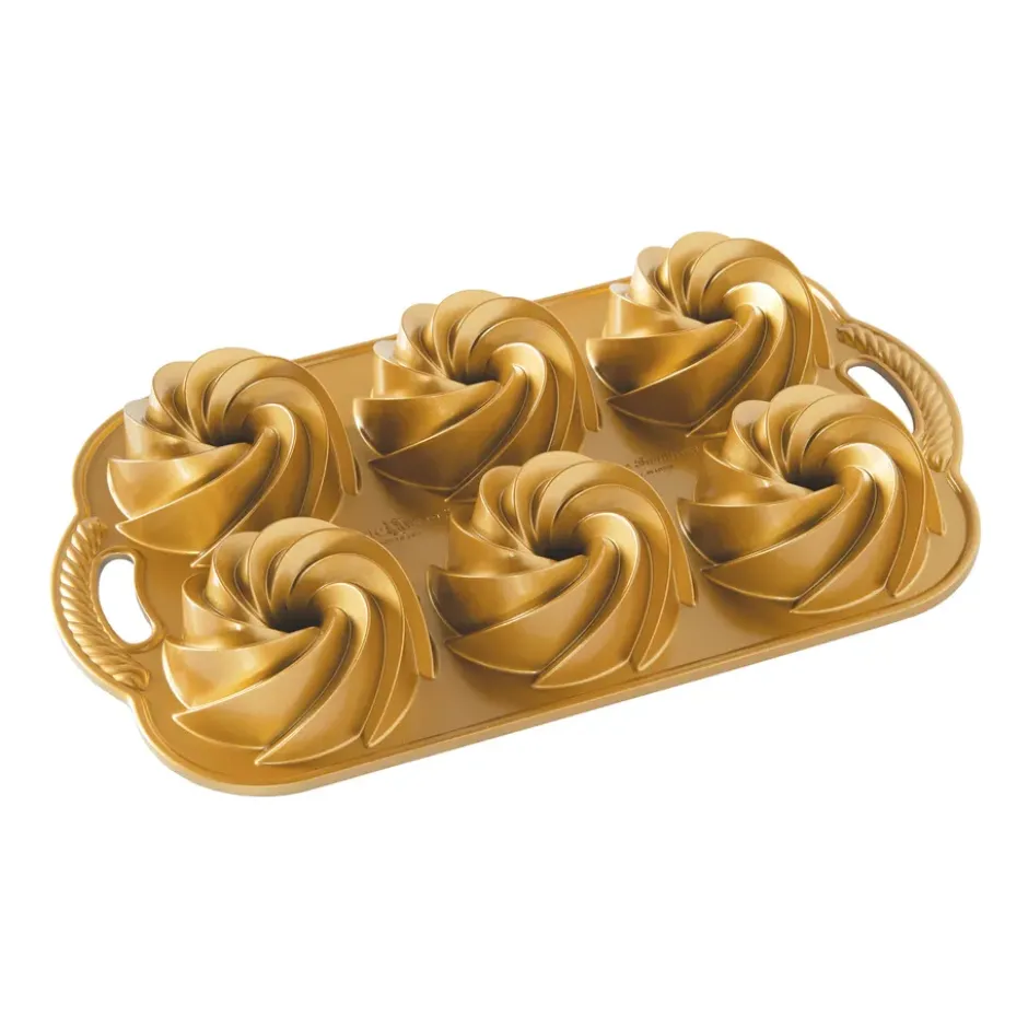 Nordic Ware heritage bundtlette bakform guld, 0,9 L