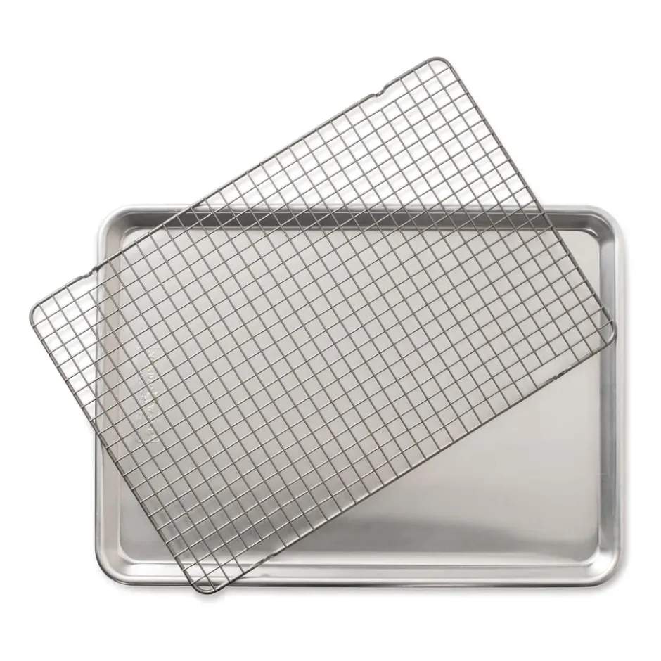 Nordic Ware naturals bakplåt med grillgaller, 32,7x45,4 cm