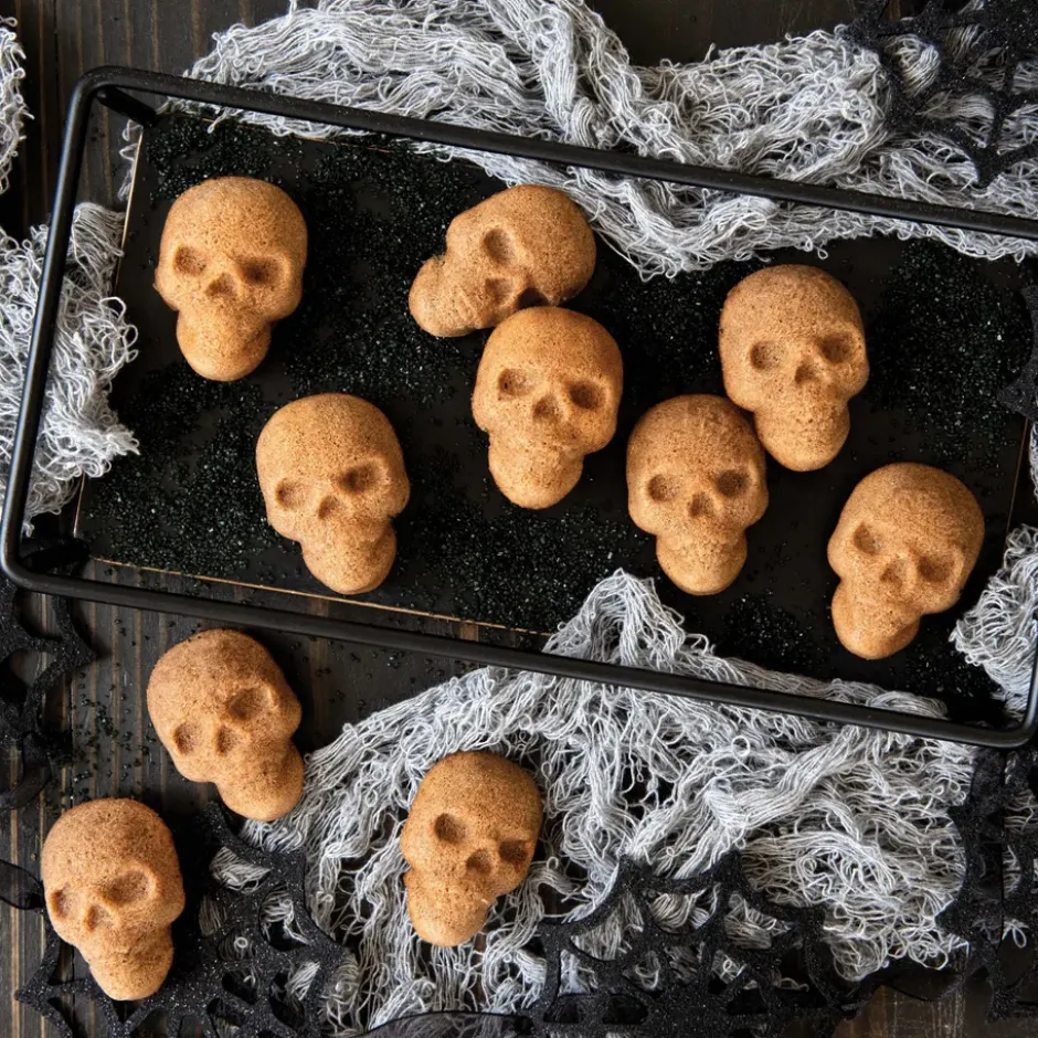 Nordic Ware Skull Bites bakform, Brons