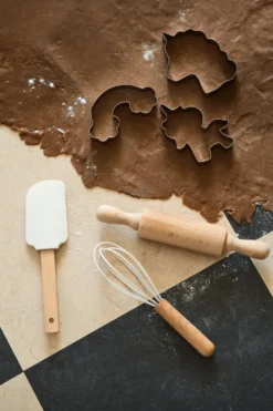 Nordwik bakredskap i silikon för barn 3 delar, Creme