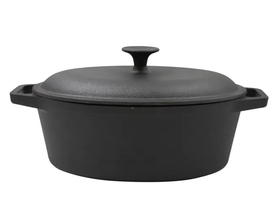 Nordwik gjutjärnsgryta oval 4 l, Svart