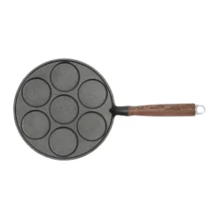 Nordwik plättpanna gjutjärn med trähandtag, 25,5 cm