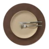 Nupo bordstablett, Dark brown, circle, L